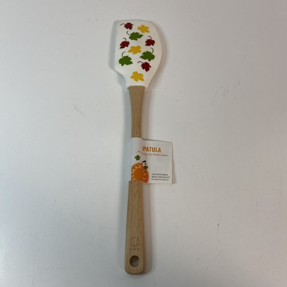 Martha Stewart Collections Silicone Spatula With Wood Handle Fall‎ Leaves NWT